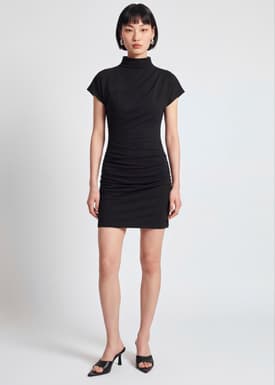 Rayon Mock Neck Dress
