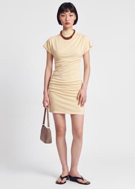 Rayon Mock Neck Dress