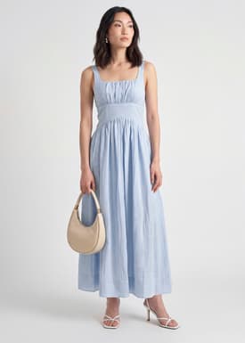 Square Neck Fit & Flare Dress