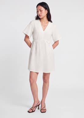 Cotton Seersucker Mini Dress