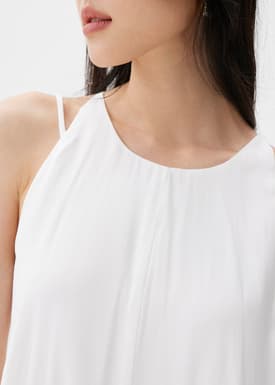 Round Neck Straight Leg Jumpsuit