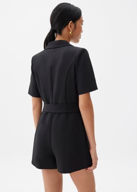 Tailored Belted A-line Romper
