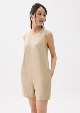 Relaxed Linen A-line Romper