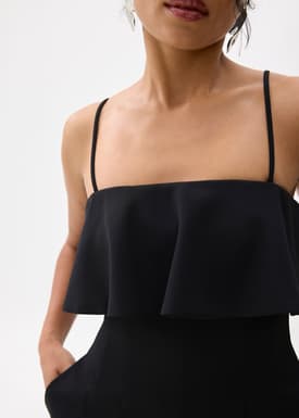 Overlay Flare Maxi Jumpsuit