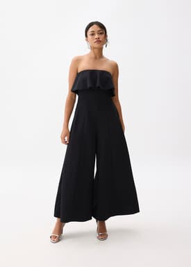 Overlay Flare Maxi Jumpsuit