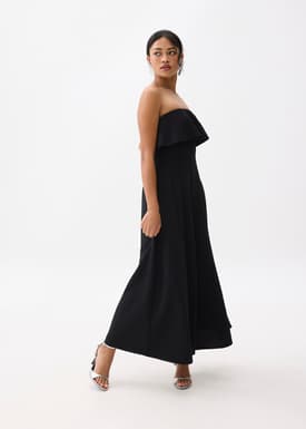 Overlay Flare Maxi Jumpsuit