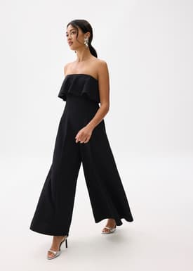 Overlay Flare Maxi Jumpsuit