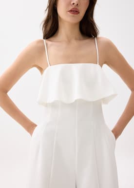 Overlay Flare Maxi Jumpsuit