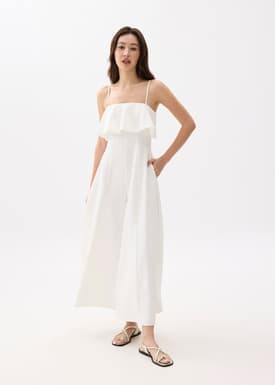 Overlay Flare Maxi Jumpsuit