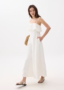 Overlay Flare Maxi Jumpsuit