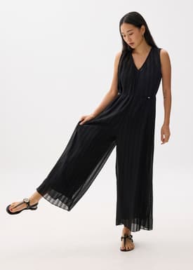 Relaxed Crinkled Wide Leg Jumpsuit