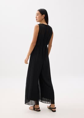 Relaxed Crinkled Wide Leg Jumpsuit