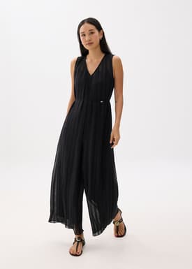 Relaxed Crinkled Wide Leg Jumpsuit