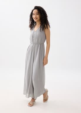 Relaxed Crinkled Wide Leg Jumpsuit