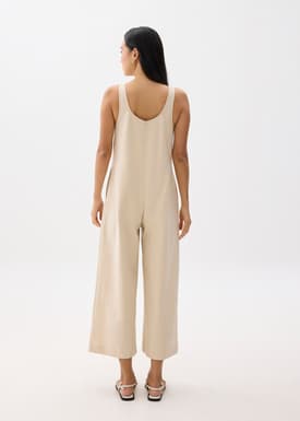 Relaxed Square Neck Straight Leg Jumpsuit