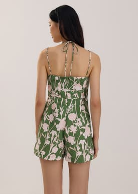 A-line Romper in Tidal Blooms