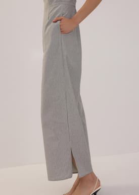 BraFree by LB Plunge Linen Jumpsuit