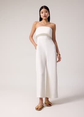 Ponte Tube High Rise Wide Leg Jumpsuit