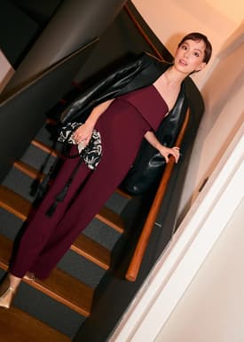 Ponte Tube High Rise Wide Leg Jumpsuit