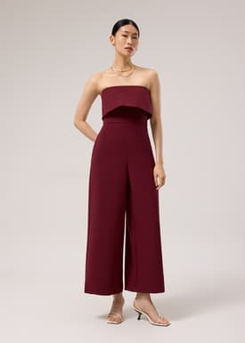 Ponte Tube High Rise Wide Leg Jumpsuit