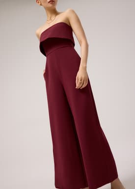 Ponte Tube High Rise Wide Leg Jumpsuit