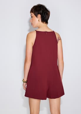 Round Neck A-line Romper