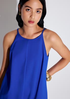 Round Neck A-line Romper