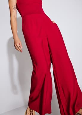 Boat Neck Wide Leg Jumpsuit