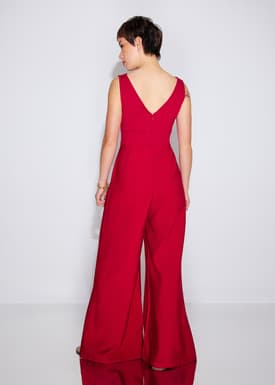 Boat Neck Wide Leg Jumpsuit