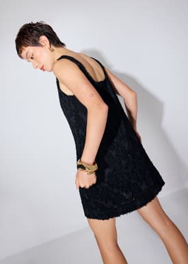 Textured Plisse Square Neck A-Line Romper
