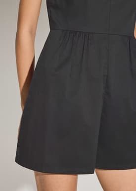 Cotton V-Neck A-Line Romper