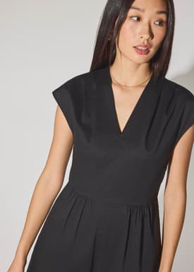 Cotton V-Neck A-Line Romper