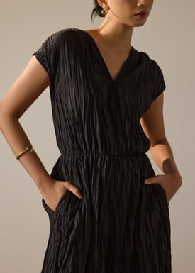 Crinkle Pleats Jumpsuit