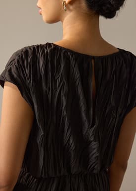 Crinkle Pleats Jumpsuit