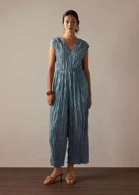 Crinkle Pleats Jumpsuit