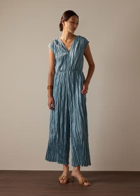 Crinkle Pleats Jumpsuit