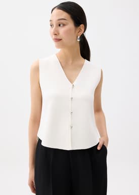 Relaxed V-neck Knit Vest