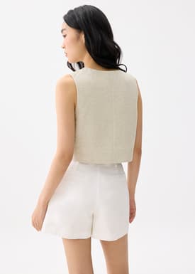 V-neck Button Down Vest