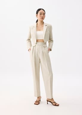 Tailored Boxy Crop Blazer
