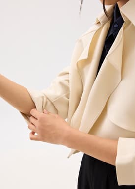 RuchedReady® Collared Boxy Crop Jacket