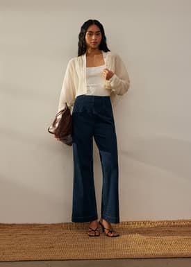 Relaxed Plisse Crop Jacket