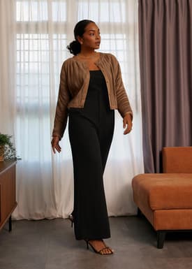 Relaxed Plisse Crop Jacket