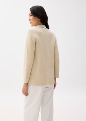 Knit Double Breasted Blazer