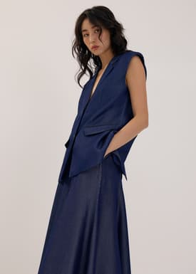 Relaxed Chambray Vest