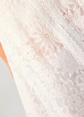 Relaxed Floral Lace Long Vest