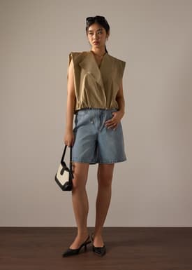 Oversized Collared Vest