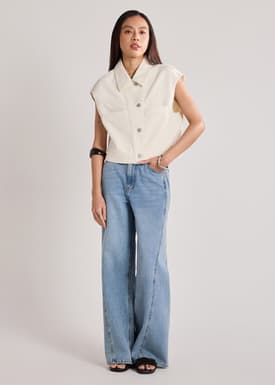 Denim Boxy Vest
