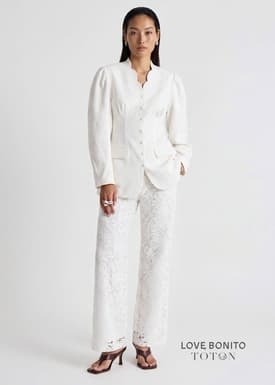 Love, Bonito x TOTON RuchedReady® Lace Blazer
