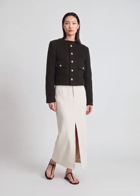 Wool Blend Boxy Jacket