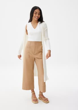 Long V-neck Cardigan